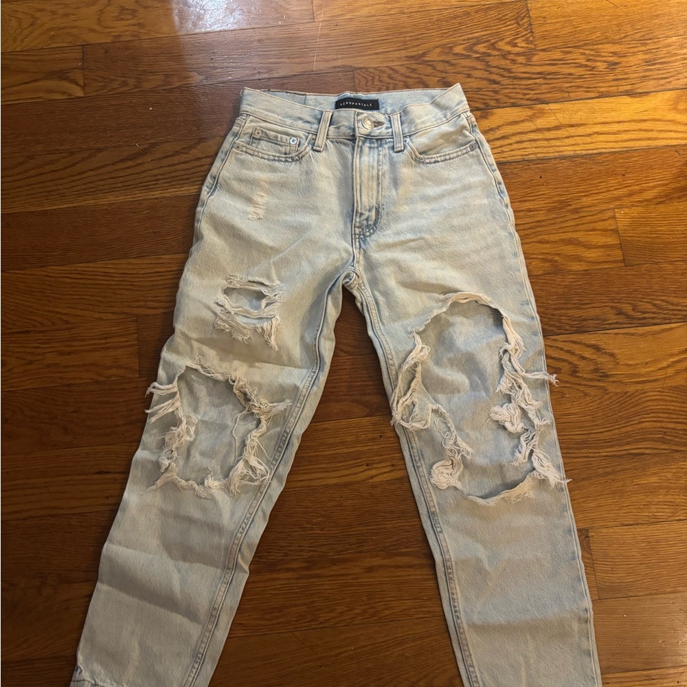 Distressed Light Wash Jeans